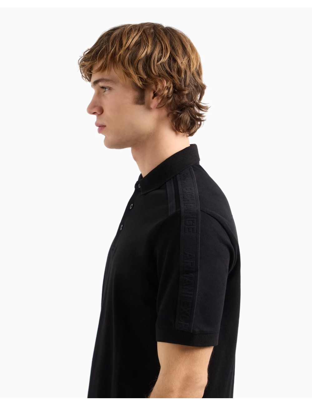Polo uomo regular fit in piquè di cotone e dettaglio logo tape XM000307AF10366 A|X Armani Exchange