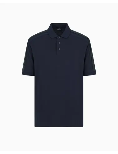 Polo uomo regular fit in piquè di cotone e dettaglio logo tape XM000307AF10366 A|X Armani Exchange