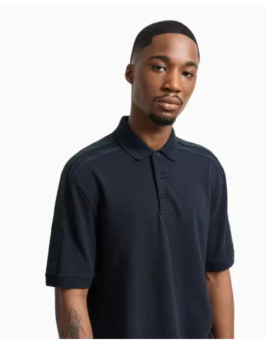 Polo uomo regular fit in piquè di cotone e dettaglio logo tape XM000307AF10366 A|X Armani Exchange