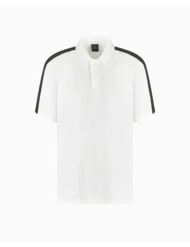 Polo uomo regular fit in piquè di cotone e dettaglio logo tape XM000307AF10366 A|X Armani Exchange