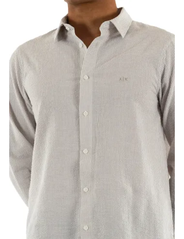 Camicia uomo in seersucker di cotone regular fit XM000429AF13141 A|X Armani Exchange