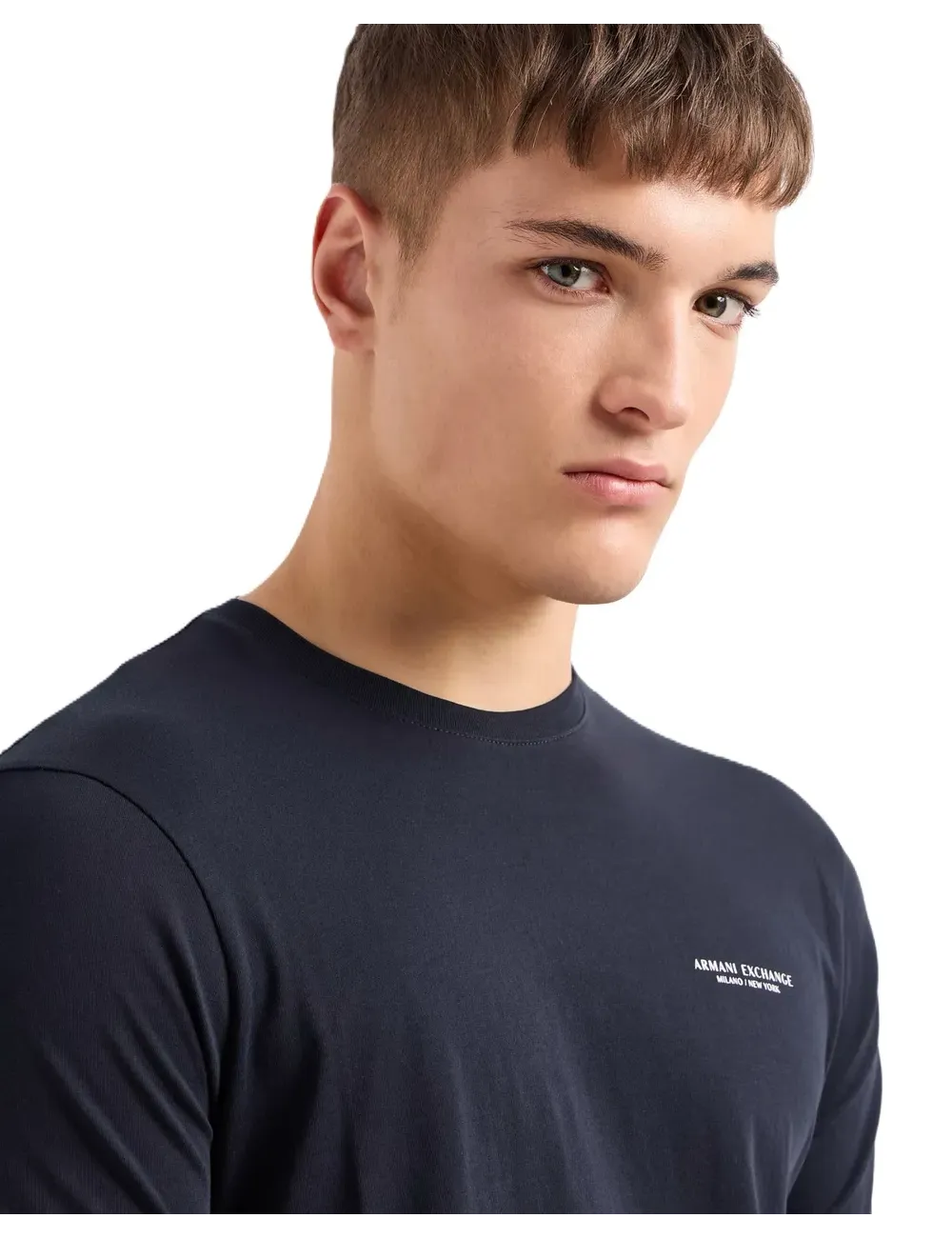 T-shirt uomo in jersey di cotone con logo minimal 8NZT91Z8H4Z A|X Armani Exchange
