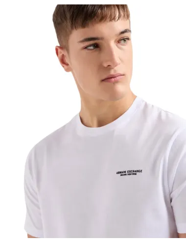 T-shirt uomo in jersey di cotone con logo minimal 8NZT91Z8H4Z A|X Armani Exchange