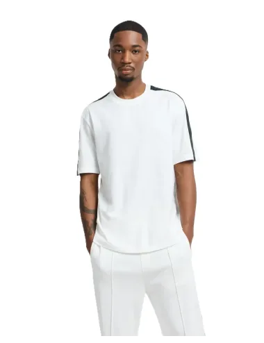 T-shirt uomo girocollo in cotone regular fit con bande logate XM000322AF10361 A|X Armani Exchange