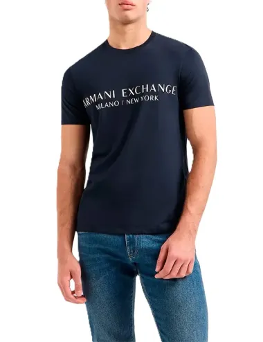 T-shirt uomo maniche corte in cotone con logo a contrasto 8NZT72Z8H4Z A|X Armani Exchange