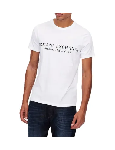 T-shirt uomo maniche corte in cotone con logo a contrasto 8NZT72Z8H4Z A|X Armani Exchange