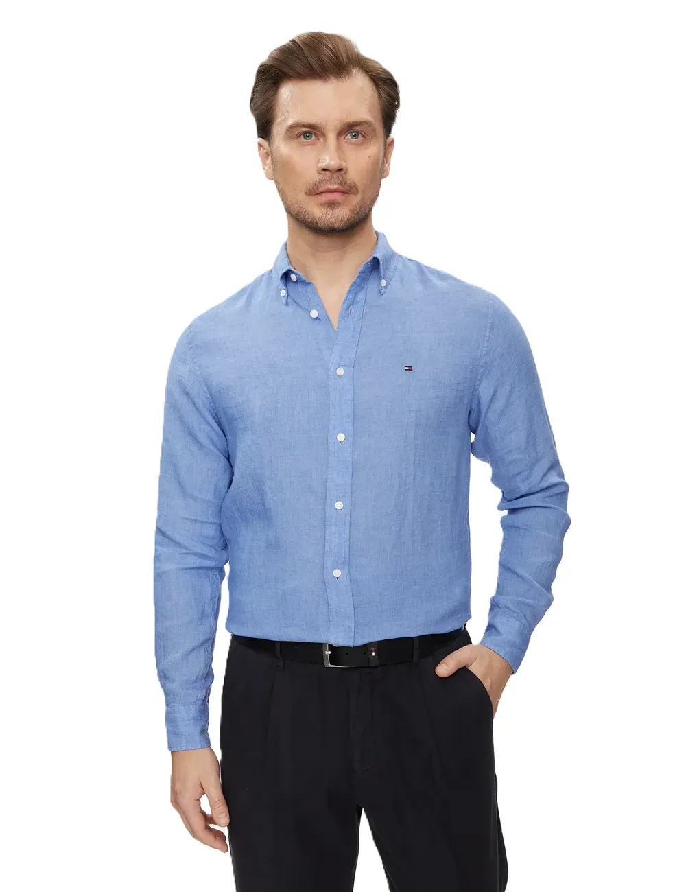 Camicia uomo in lino MW0MW34602 Tommy Hilfiger