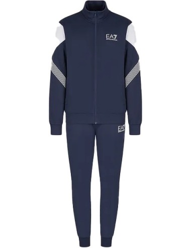Tuta uomo in tessuto acetato con zip 6LPV59PJ08Z EA7 Emporio Armani
