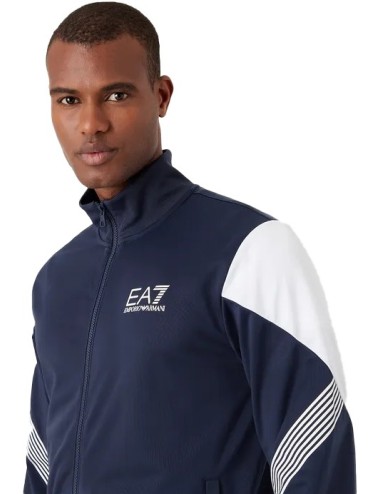 Tuta uomo in tessuto acetato con zip 6LPV59PJ08Z EA7 Emporio Armani
