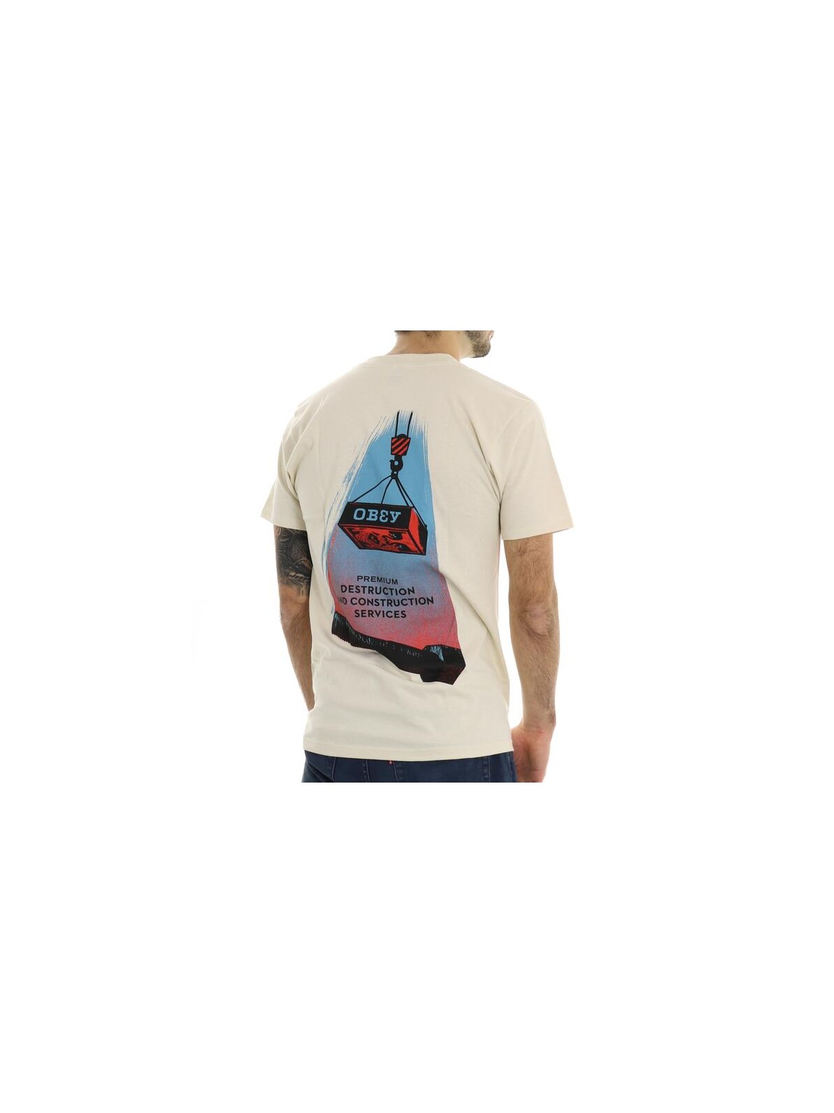 OBEY DESTRUCTION AND CONSTRUCTION CLASSIC TEE