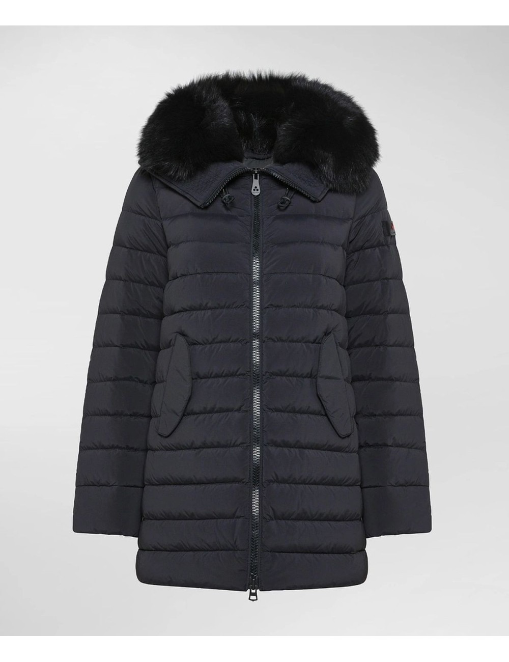 Piumino lungo con pelliccia PED401701190986 Peuterey
