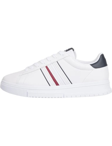 Sneakers uomo in pelle con contrasti colore FM0FM05406 Tommy Hilfiger