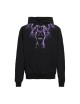 Felpa uomo in cotone con cappuccio fulmine viola PH00790 Phobia