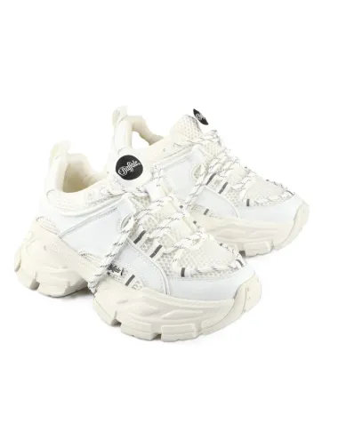 Sneakers donna in ecopelle Saturn Lace 1636351 Buffalo