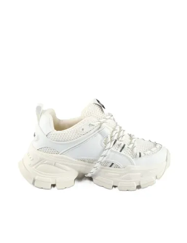 Sneakers donna in ecopelle Saturn Lace 1636351 Buffalo