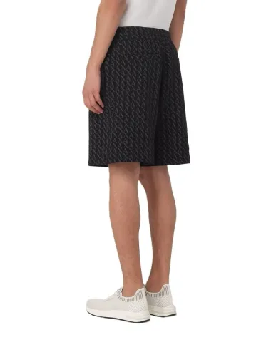 Bermuda uomo in cotone con logo all over XM001227AF11847 A|X Armani Exchange
