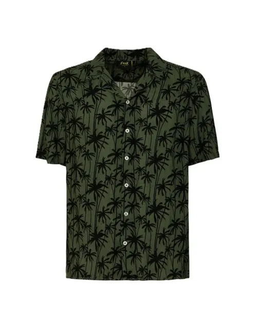 Camicia uomo bowling in viscosa maniche corte a fantasia FK25-M03CA60X21 F**K