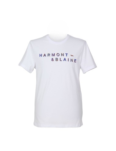 T-shirt uomo maniche corte in cotone con logo IRN249021824 Harmont&Blaine