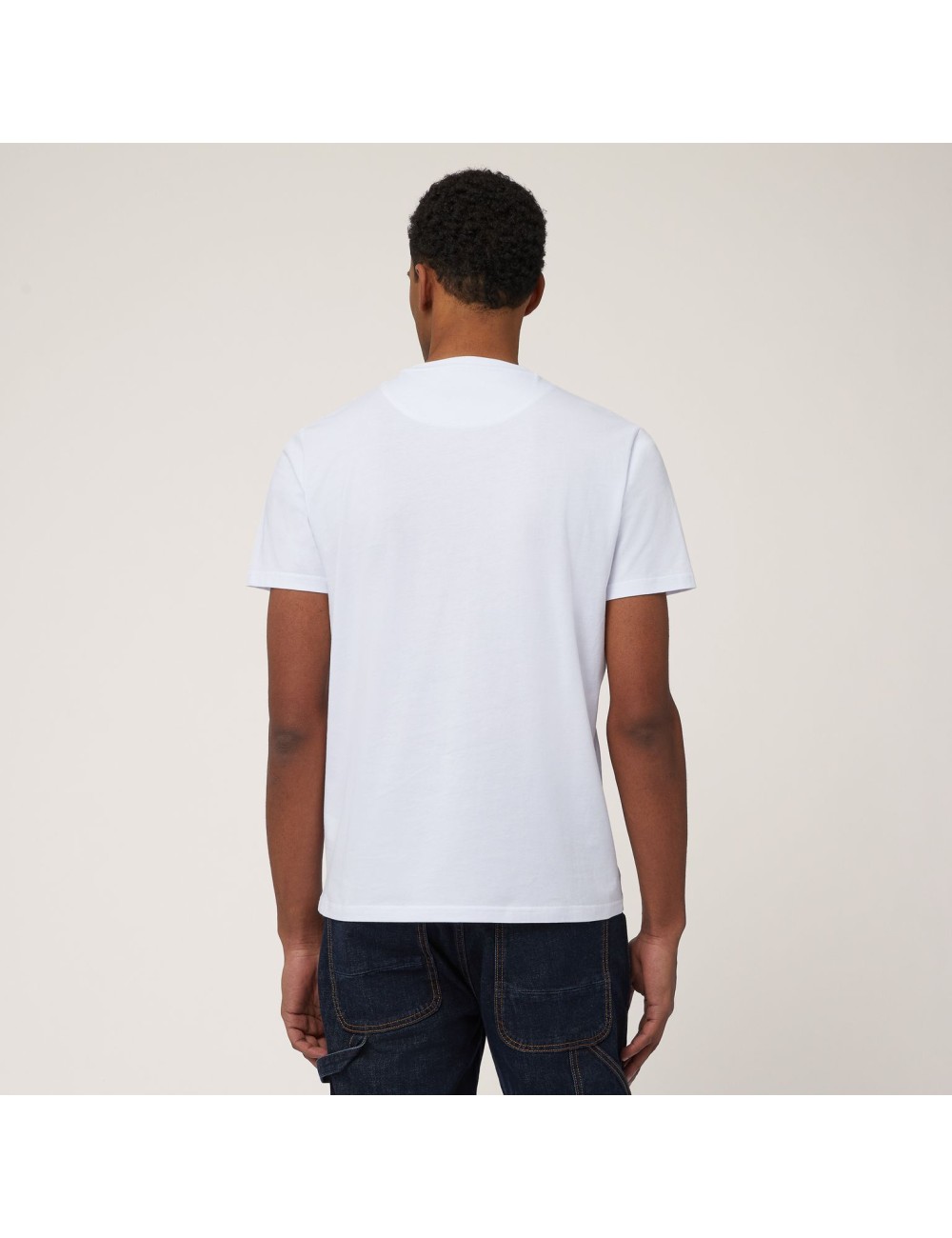 T-shirt uomo a maniche corte in cotone con logo a contrasto IRN248021824 Harmont&Blaine