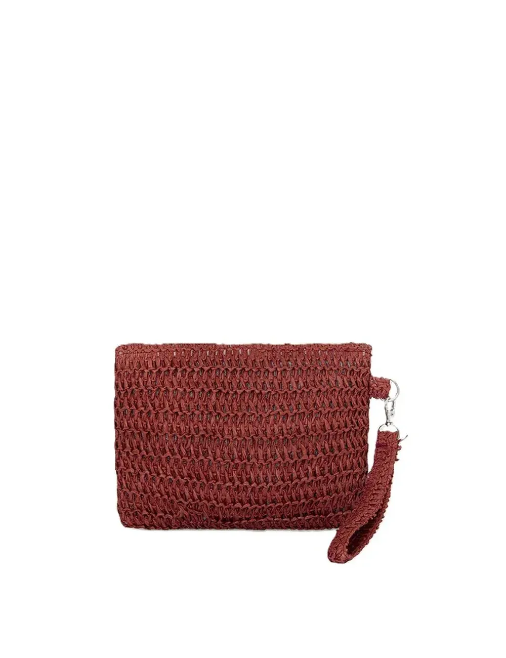 Pochette mare in paglia con logo a contrasto FA25-A059RD F**K