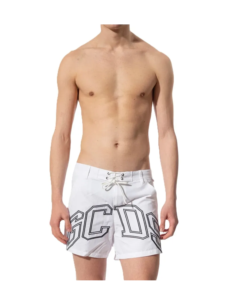 Boxer mare corto uomo maxi logo a contrasto B1EM3910SW2 GCDS