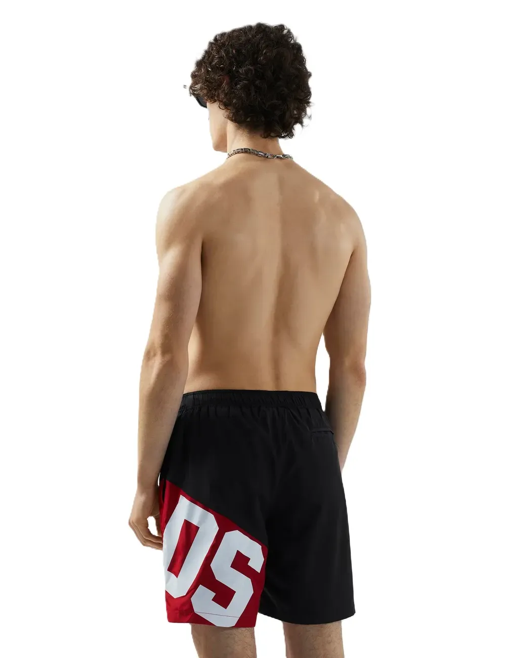 Boxer mare lungo uomo con banda logata B1EM3900AW1 GCDS