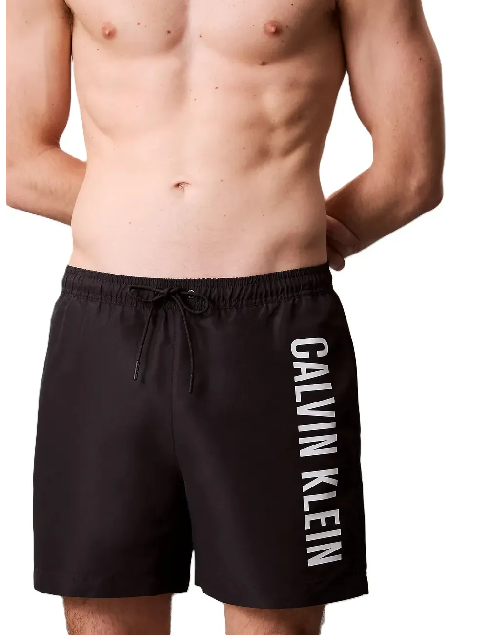 Boxer mare medio uomo ad asciugatura rapida e maxi logo a contrasto KM0KM01092 Calvin Klein