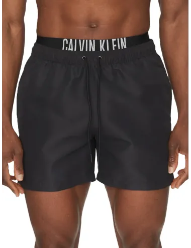 Boxer mare medio uomo asciugatura rapida con fascia brandizzata KM0KM01093 Calvin Klein
