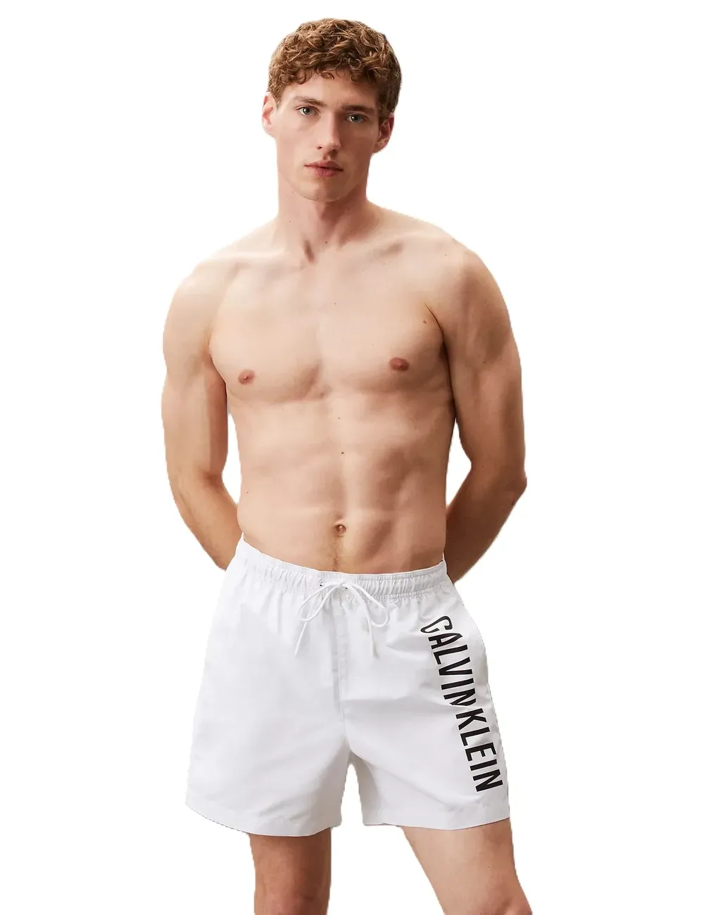 Boxer mare medio uomo ad asciugatura rapida e maxi logo a contrasto KM0KM01092 Calvin Klein Boxer mare medio uomo ad asciugatura rapida e maxi logo a contrasto KM0KM01092 Calvin Klein