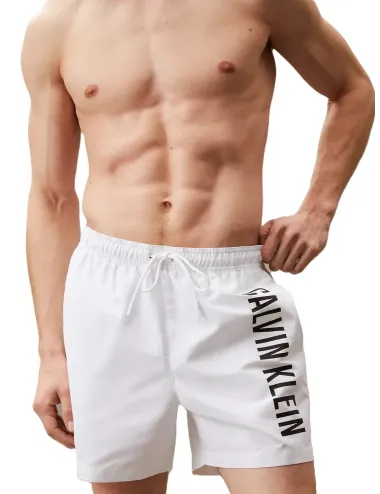 Boxer mare medio uomo ad asciugatura rapida e maxi logo a contrasto KM0KM01092 Calvin Klein