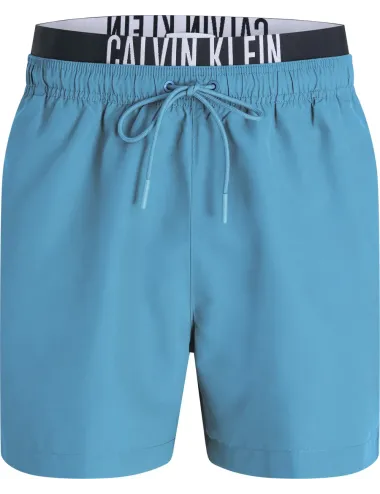 Boxer mare medio uomo asciugatura rapida con fascia brandizzata KM0KM01093 Calvin Klein
