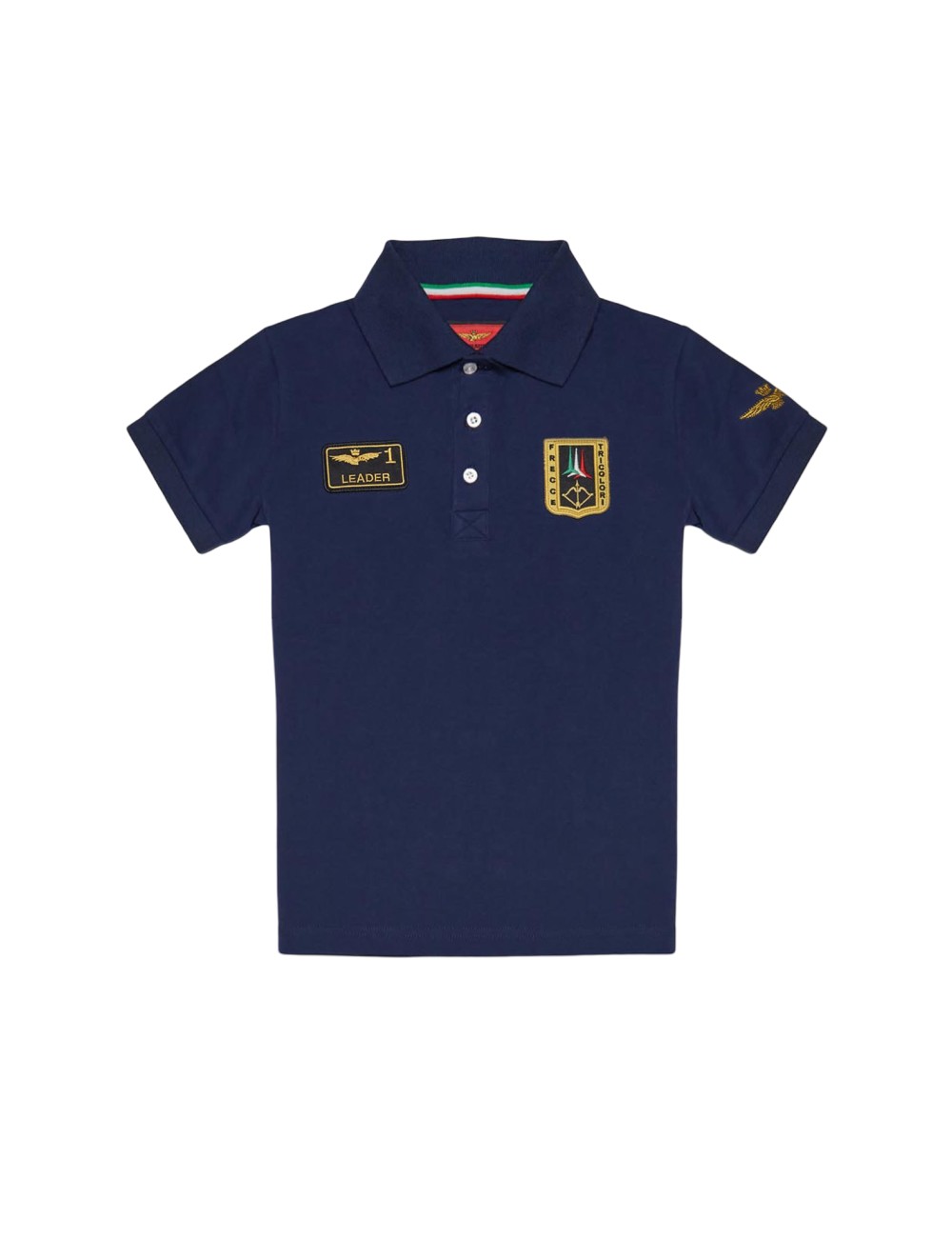 Polo bambino a maniche corte con patches Frecce Tricolori 241PO1797J Aeronautica Militare