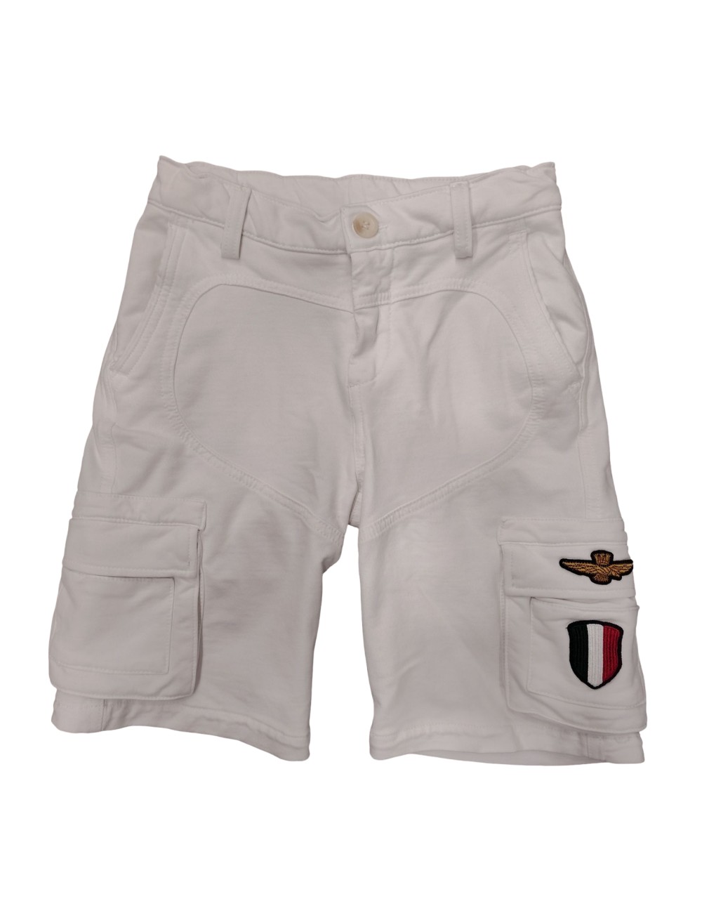 Bermuda bambino cargo in felpa con patches Whisky 241BE239J Aeronautica Militare