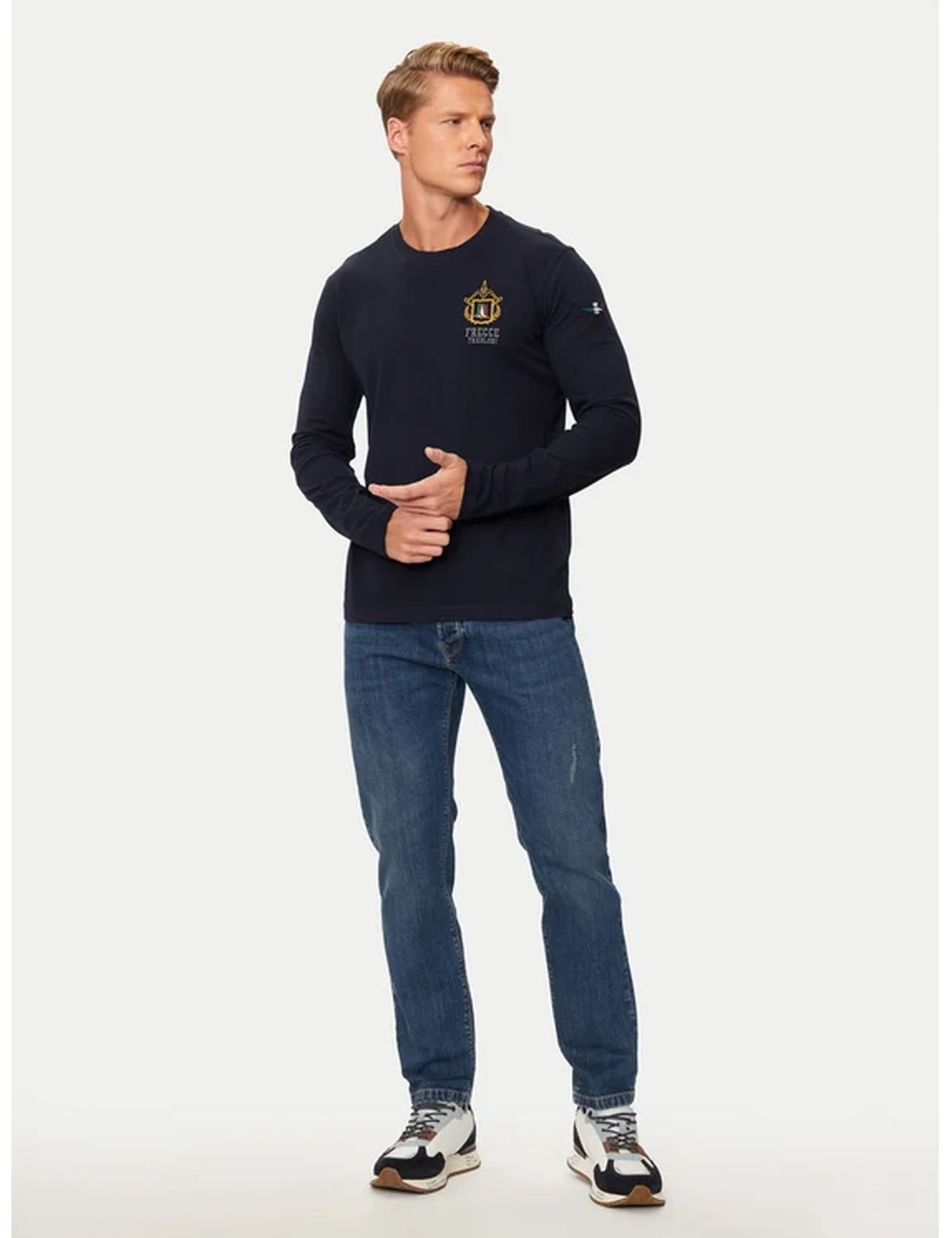 T-Shirt regular fit Uomo Maniche Lunghe Frecce Tricolori 242TS2316J564 Aeronautica Militare
