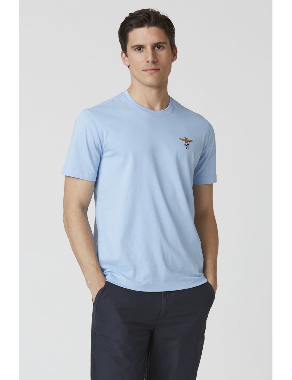 T-shirt uomo maniche corte girocollo in cotone 251TS1580J372 Aeronautica Militare
