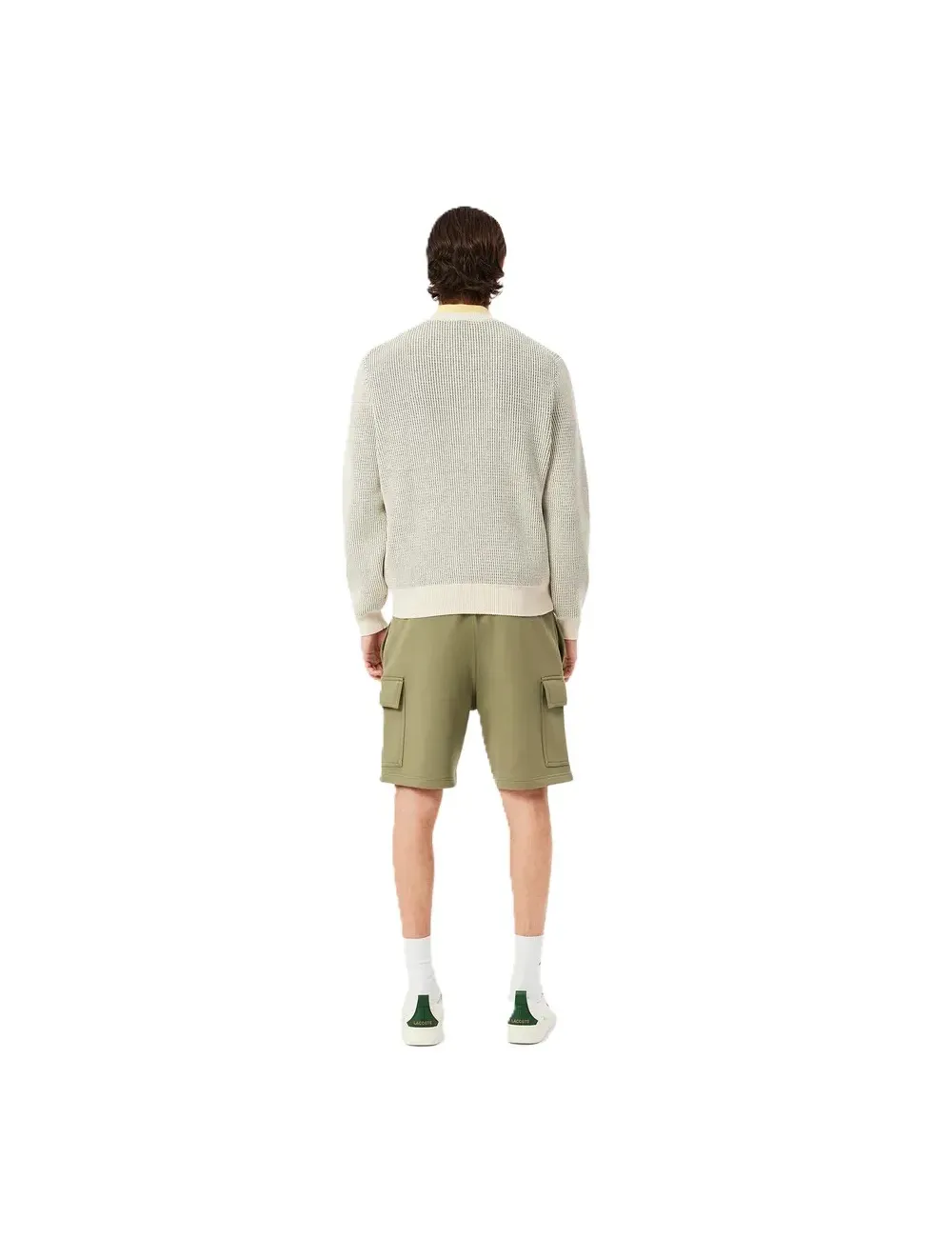 Bermuda cargo uomo in cotone con logo GH9743 Lacoste