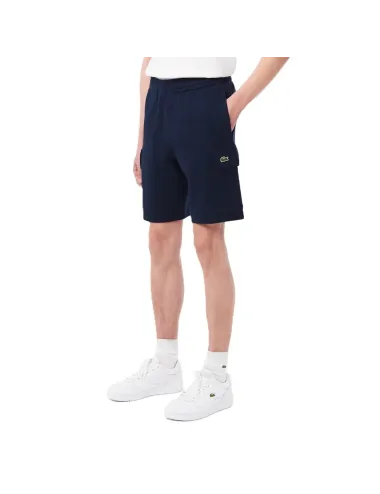 Bermuda cargo uomo in cotone con logo GH9743 Lacoste