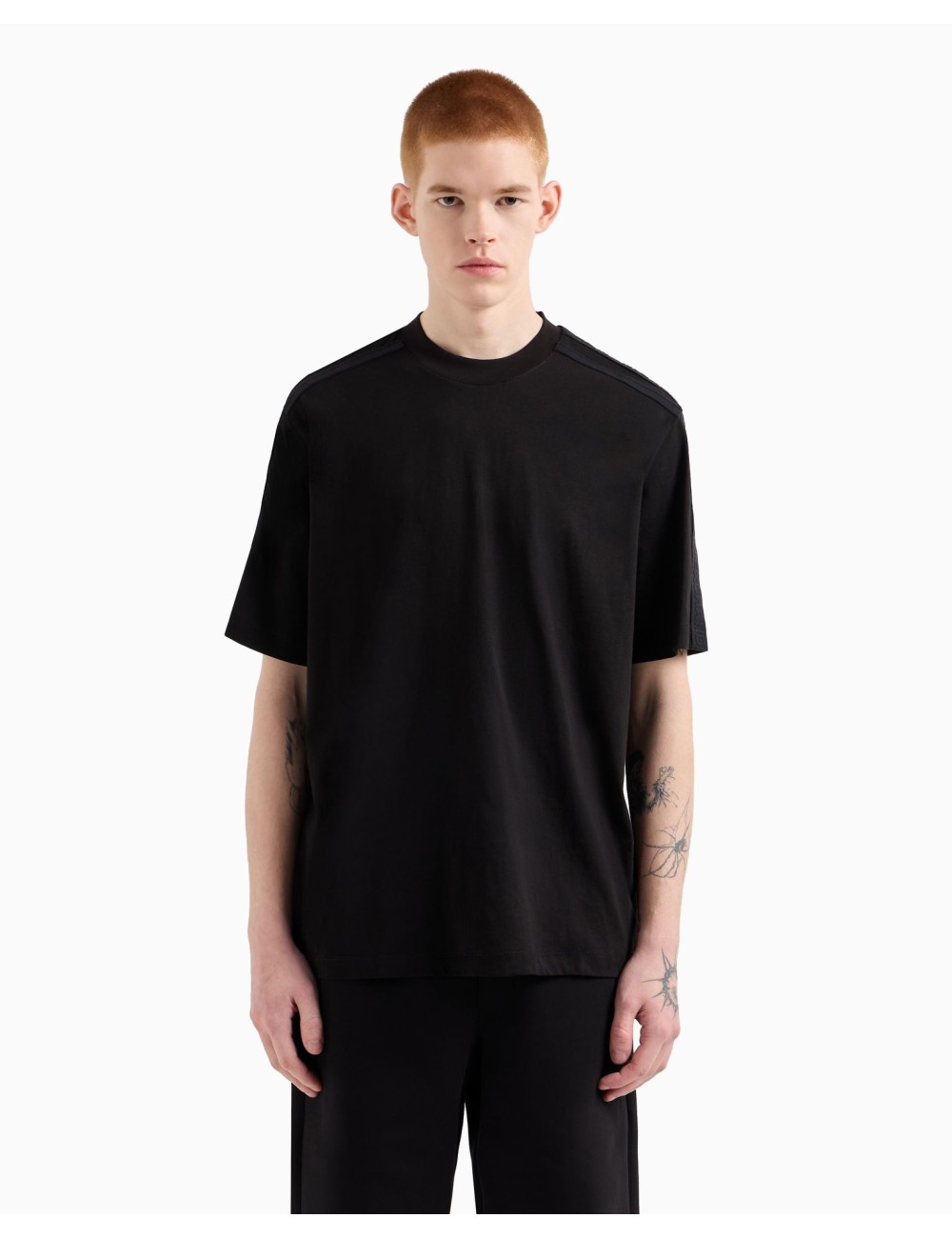 T-shirt uomo girocollo in cotone regular fit con bande logate XM000322AF10361 A|X Armani Exchange