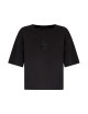 T-shirt donna cropped in cotone con logo di strass XW000102AF10359 A|X Armani Exchange
