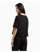 T-shirt donna cropped in cotone con logo di strass XW000102AF10359 A|X Armani Exchange