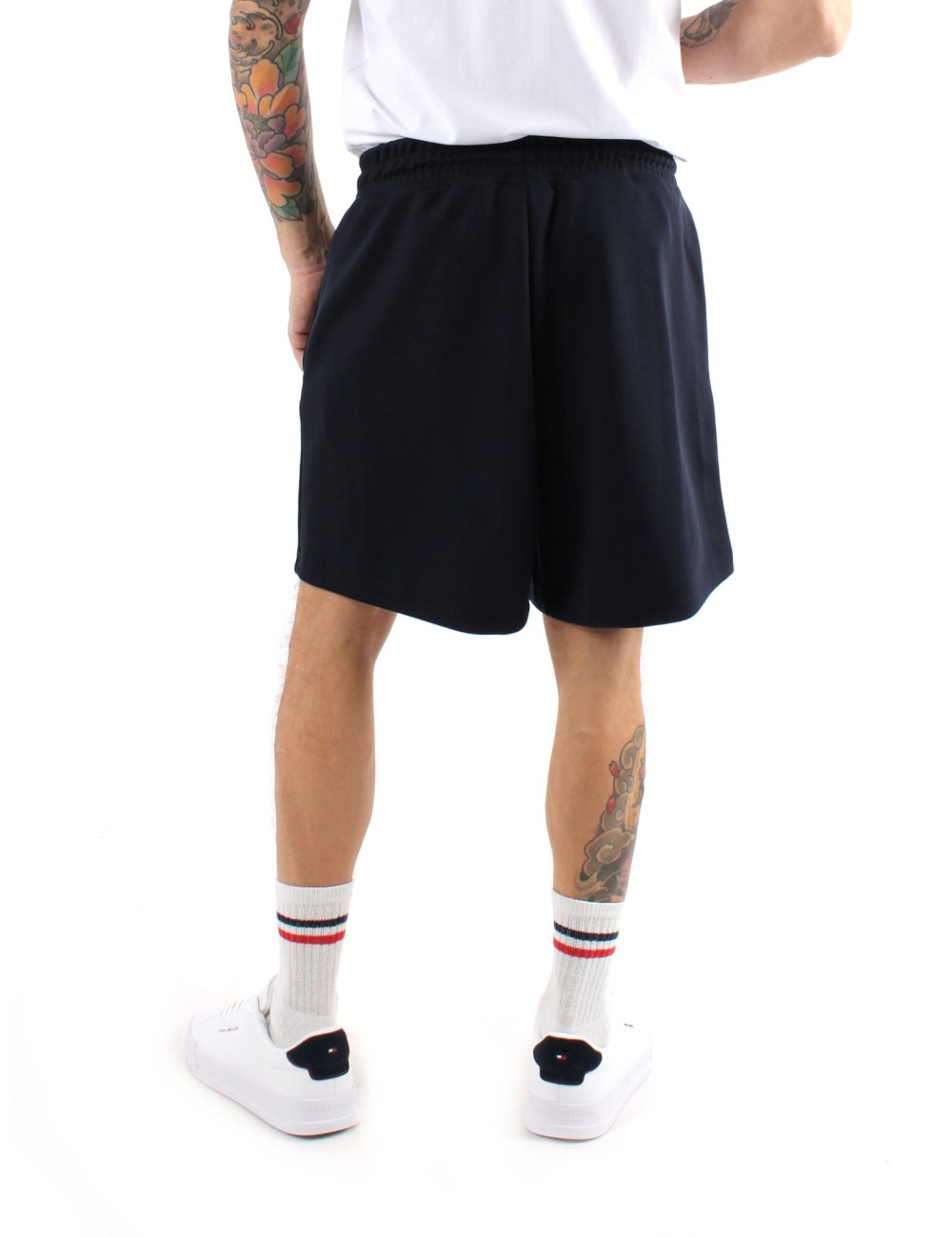 Bermuda uomo in tessuto tecnico con patch logo 7X000019AF13790 EA7 Emporio Armani