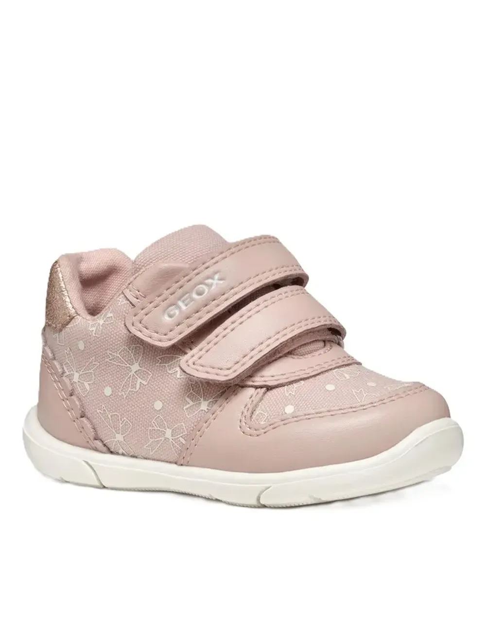 Sneakers bambina in ecopelle e tessuto Zapito con chiusura con strappi B556DA Geox
