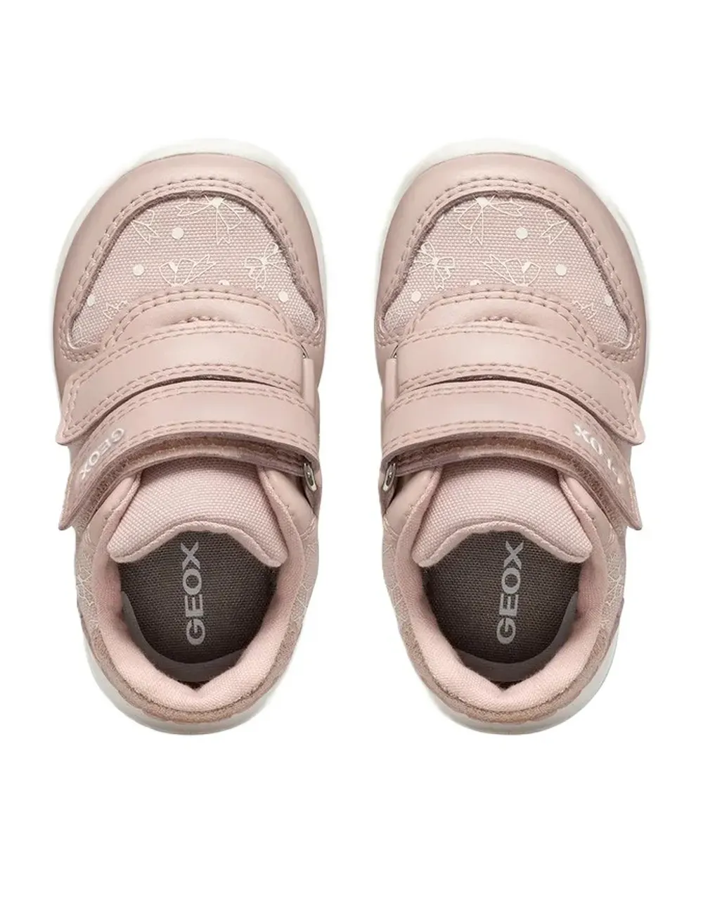 Sneakers bambina in ecopelle e tessuto Zapito con chiusura con strappi B556DA Geox