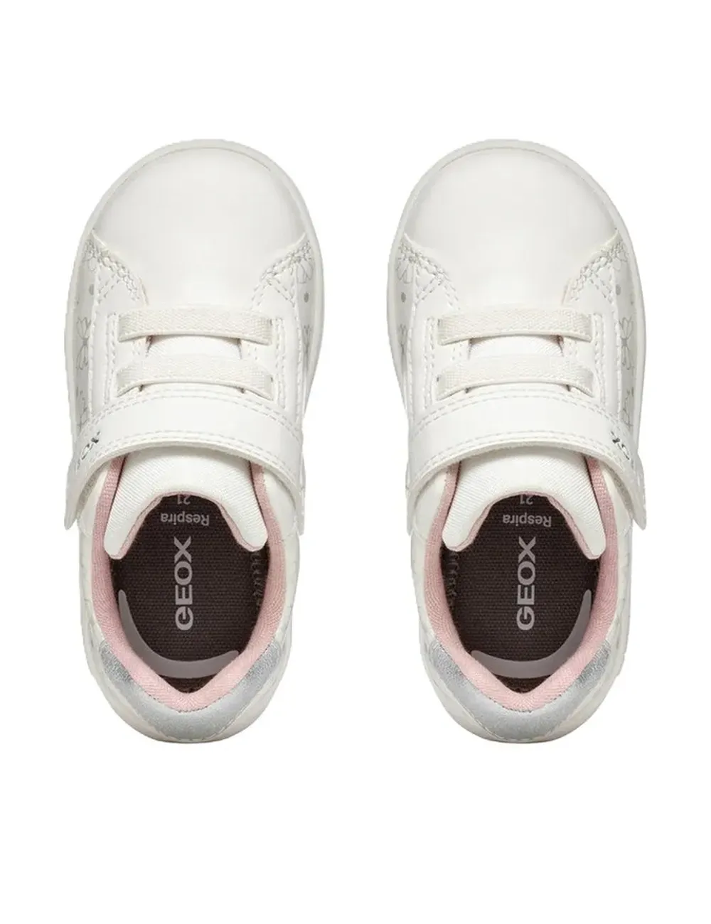 Sneakers bambina in ecopelle e strappi Eclyper B455MA Geox