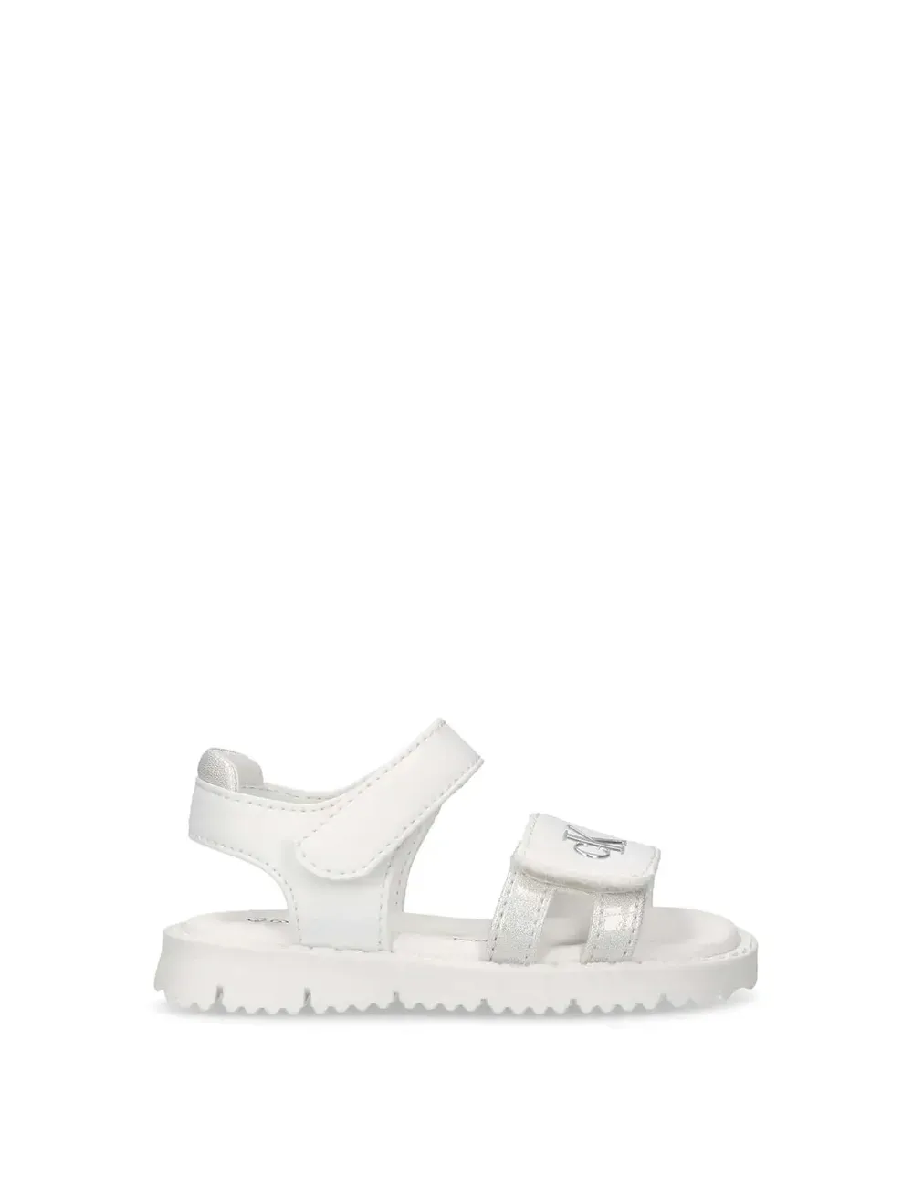 Sandali bambina in ecopelle con strappi e logo V1A2-82039-1013 Calvin Klein