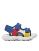 Sandali bambino in ecopelle e tessuto con strappi, logo e dettagli color block T1B2-33897-1591 Tommy Hilfiger