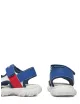 Sandali bambino in ecopelle e tessuto con strappi, logo e dettagli color block T1B2-33897-1591 Tommy Hilfiger