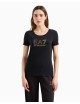 T-Shirt donna in misto cotone e modal Maxi Logo Evolution con dettaglio strass 8NTT67TJDQZ EA7 Emporio Armani