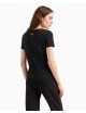 T-Shirt donna in misto cotone e modal Maxi Logo Evolution con dettaglio strass 8NTT67TJDQZ EA7 Emporio Armani