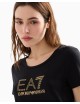 T-Shirt donna in misto cotone e modal Maxi Logo Evolution con dettaglio strass 8NTT67TJDQZ EA7 Emporio Armani